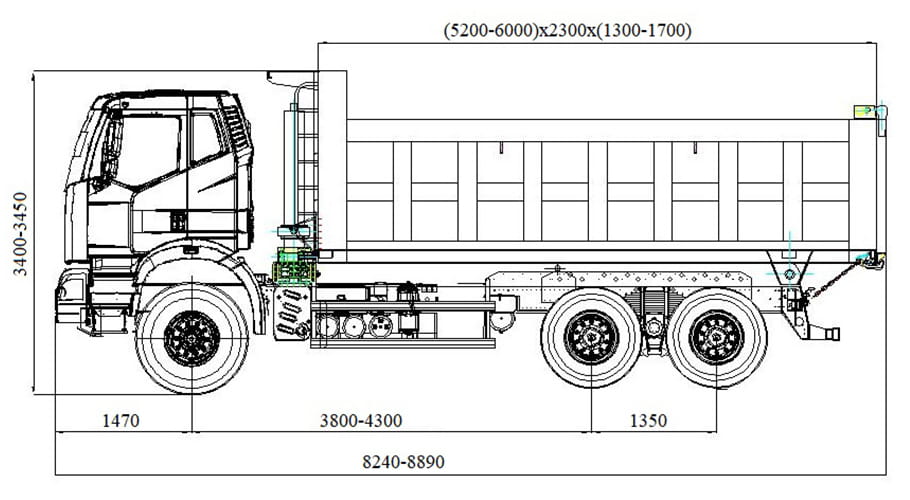 Самосвал J6P CA3250 6x4